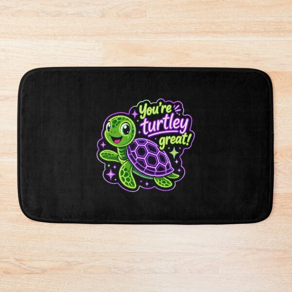 Item preview, Turtley Great Turtle – Neon Pun Sticker designed and sold by Cerys-GS.