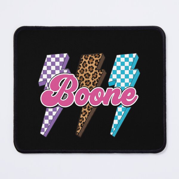 Item preview, Boone Retro Lightning Bolt Checkered Leopard Graphic designed and sold by TaniaSandor.