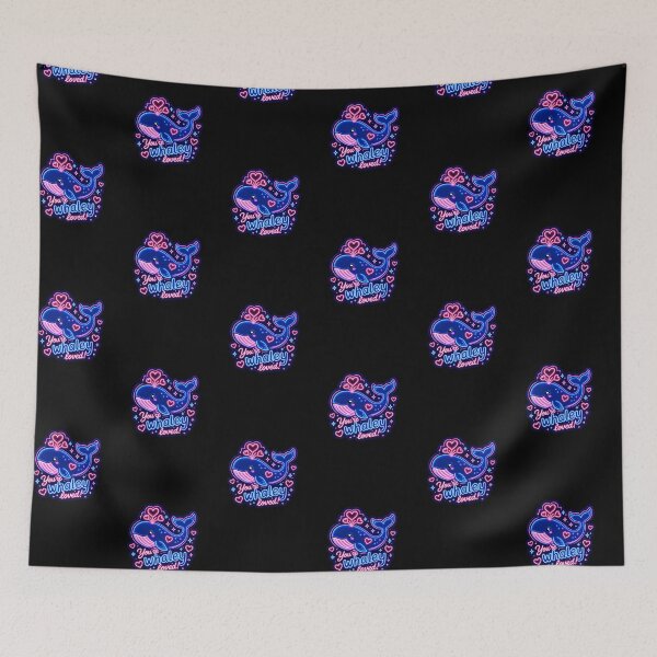 Item preview, Whaley Loved Whale – Neon Pun Sticker designed and sold by Cerys-GS.