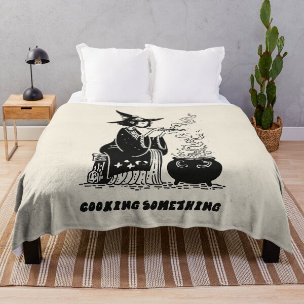 Item preview, Cooking Something: Cute Witch Cauldron Halloween Art designed and sold by oneofthesedayys.