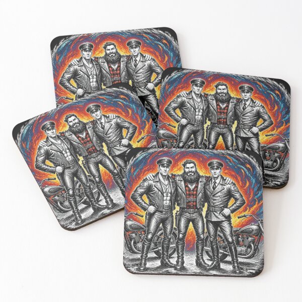 Item preview, Gay Leather Daddies United Color Ink Art Design designed and sold by ItsAKinkThing.