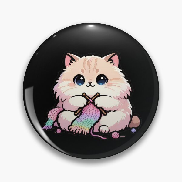Item preview, Cute Cat Crocheting a Rainbow Scarf | Kawaii Cat Lover T-Shirt designed and sold by Nuttajak.