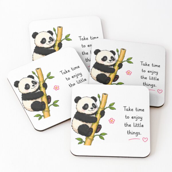 Item preview, Take Time To Enjoy Little Things Panda designed and sold by DailyDoodlesBySumbul.