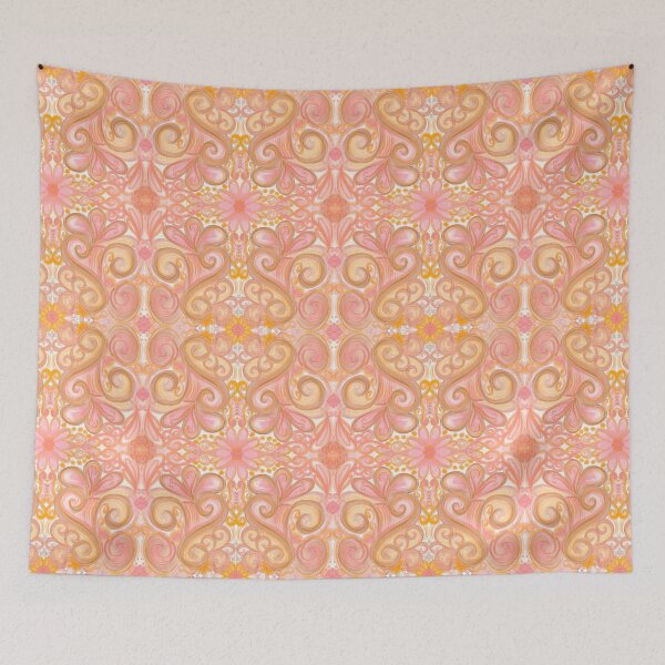 Item preview, Pale Pink and Creamy Yellow Filigree Painted by Kristi Duggins designed and sold by Kristi Duggins.