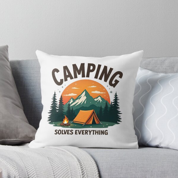 Item preview, Camping Solves Everything designed and sold by SafariCreativeD.