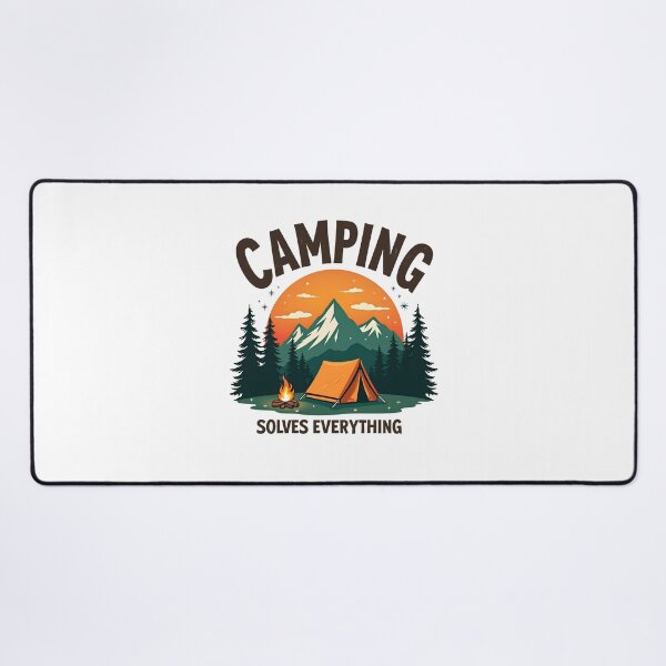 Item preview, Camping Solves Everything designed and sold by SafariCreativeD.