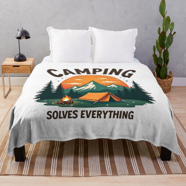 Item preview, Camping Solves Everything designed and sold by SafariCreativeD.