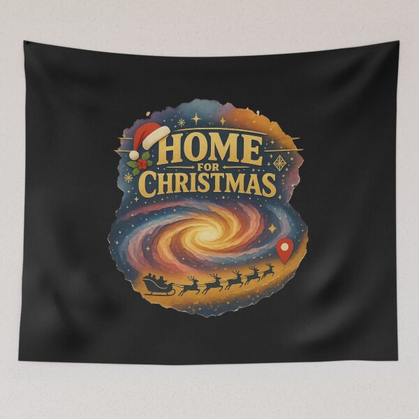 Item preview, Home For Christmas Galaxy Santa Sleigh Retro Sci-Fi designed and sold by Genius Geek.
