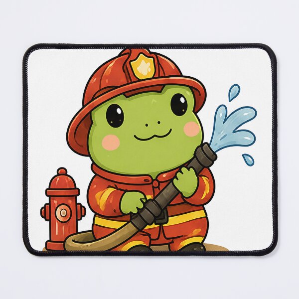 Item preview, Cute Firefighter Frog designed and sold by denybz.