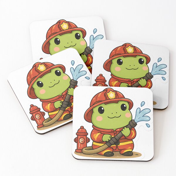 Item preview, Cute Firefighter Frog designed and sold by denybz.
