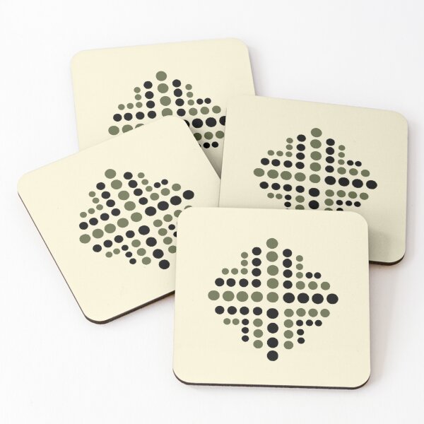 Item preview, Green Black Shaped Polka dots designed and sold by Art Shimmers.