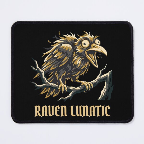 Item preview, Raven Lunatic Funny Crazy Crow Bird Lover Pun designed and sold by Sekla-Studio.