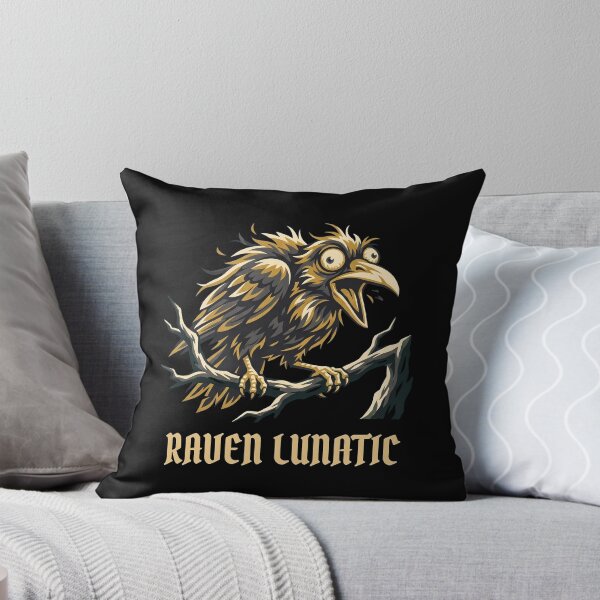 Item preview, Raven Lunatic Funny Crazy Crow Bird Lover Pun designed and sold by Sekla-Studio.