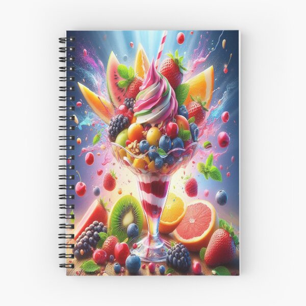 Item preview, Fruity taste explosion - ice cream sundae with summer fruits designed and sold by FotoworldEdel.