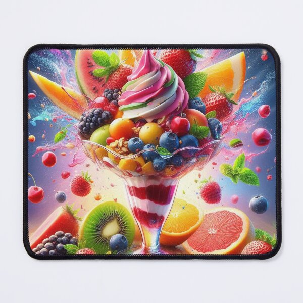 Item preview, Fruity taste explosion - ice cream sundae with summer fruits designed and sold by FotoworldEdel.