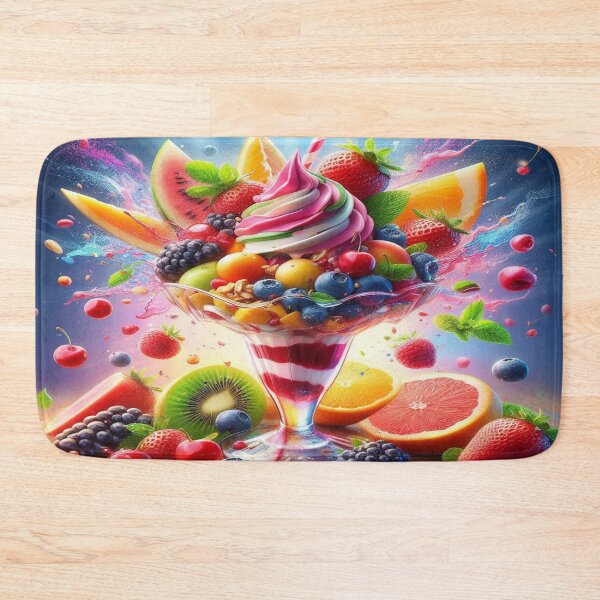 Item preview, Fruity taste explosion - ice cream sundae with summer fruits designed and sold by FotoworldEdel.