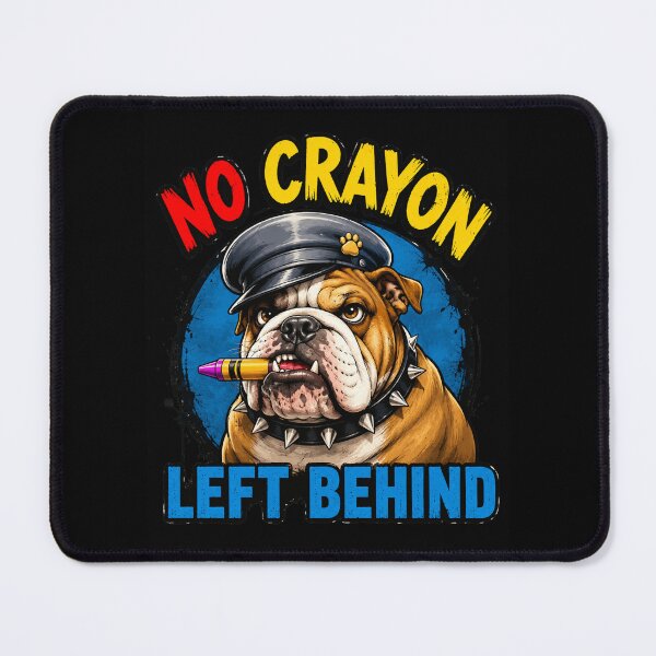 Item preview, No Crayon Left Behind Funny Bulldog Mascot Military Humor Patriotic Illustration designed and sold by Cree8if.