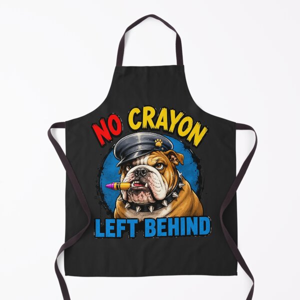 Item preview, No Crayon Left Behind Funny Bulldog Mascot Military Humor Patriotic Illustration designed and sold by Cree8if.