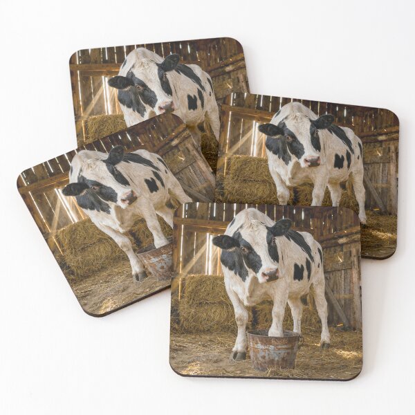 Item preview, Holstein Cow with One Foot in a Bucket designed and sold by Maria Dryfhout.