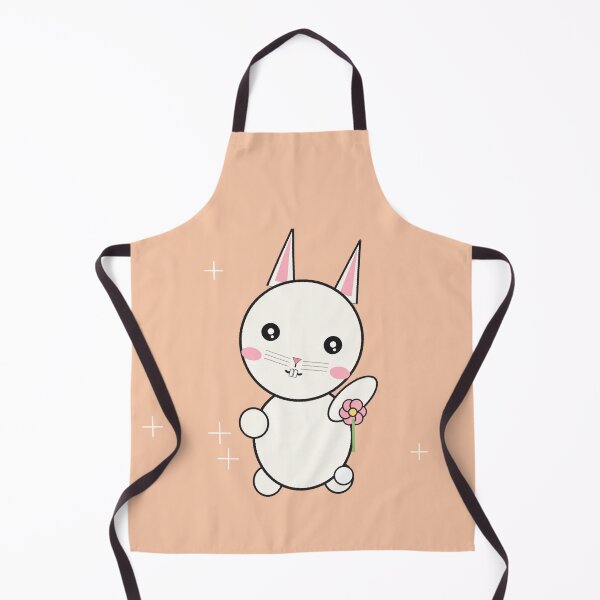 Item preview, Cute Bunny Holding Pink Flower Kawaii designed and sold by WearTheVibe Store.