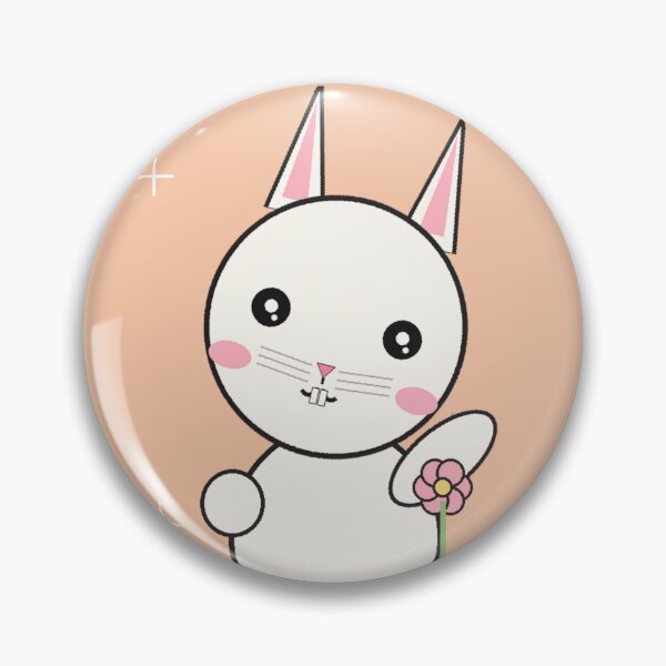 Item preview, Cute Bunny Holding Pink Flower Kawaii designed and sold by WearTheVibe Store.