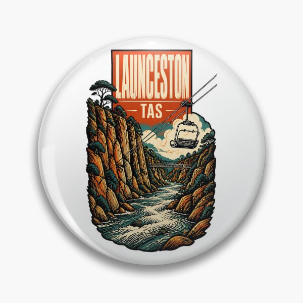 Item preview, Launceston Tasmania Australia Vintage Travel Poster designed and sold by TravelersGems.