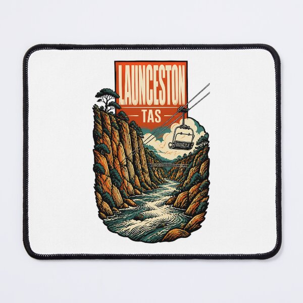 Item preview, Launceston Tasmania Australia Vintage Travel Poster designed and sold by TravelersGems.