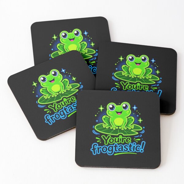 Item preview, Frogtastic Frog – Neon Pun Sticker designed and sold by Cerys-GS.