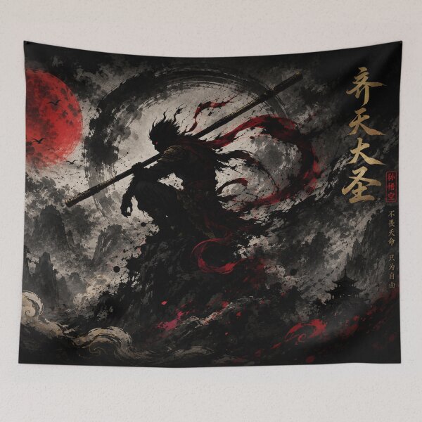Item preview, Monkey King: The Great Sage Equal to Heaven Fantasy Artwork designed and sold by Fei Long Design Hub.