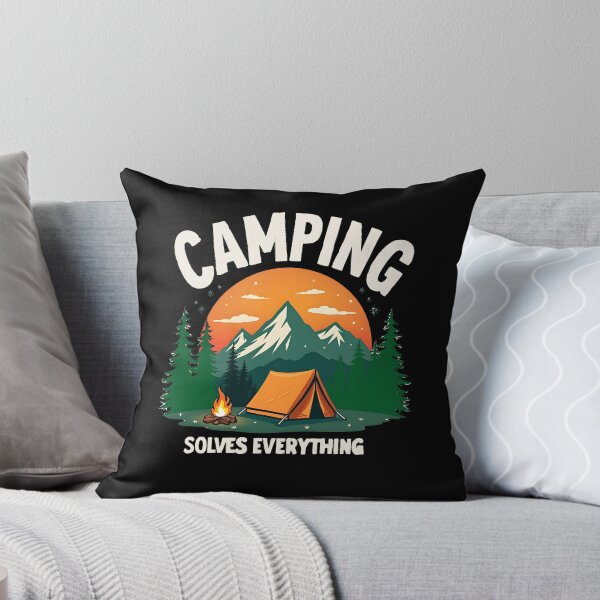 Item preview, Camping Solves Everything designed and sold by SafariCreativeD.