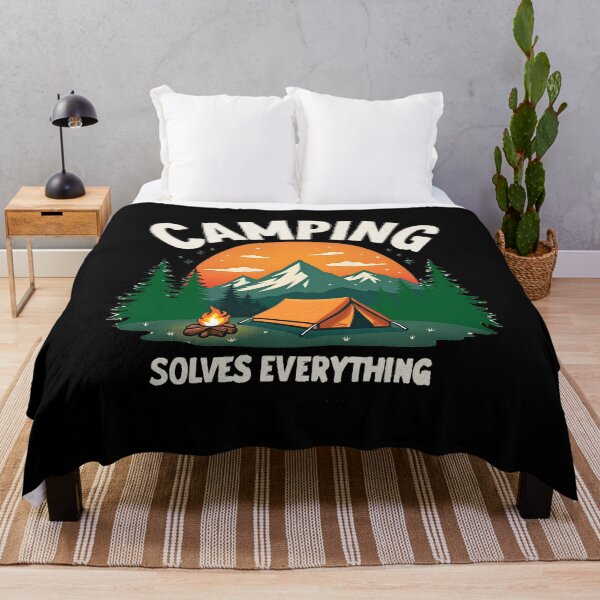 Item preview, Camping Solves Everything designed and sold by SafariCreativeD.