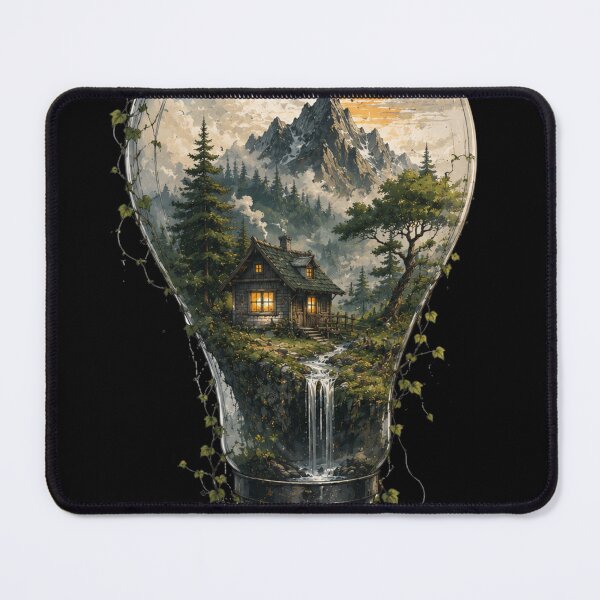 Item preview, Mountain Cabin In A Glass Bulb designed and sold by Del4xe.