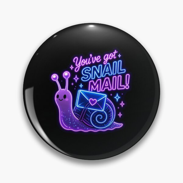 Item preview, Snail Mail Snail – Neon Pun Sticker designed and sold by Cerys-GS.