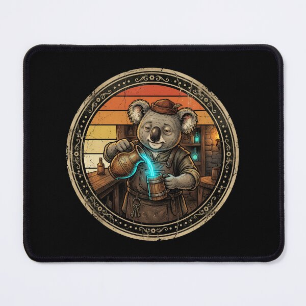 Item preview, Retro Mekoaladieval Innkeeper Koala Vintage Badge designed and sold by DuckOddity.
