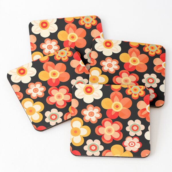 Item preview, Retro 1960's Groovy Hippie Orange And Yellow Flowers  designed and sold by DEC02.