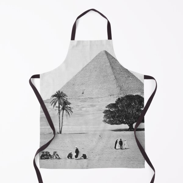 Item preview, 1868 Giza, Pyramids vintage black and white Egyptian landscape fine art black and white photograph by Félix Bonfils designed and sold by Astrid Arkhangelsky.