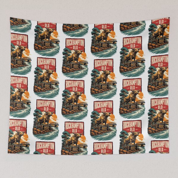 Item preview, Rockhampton Queensland Australia Vintage Travel Poster designed and sold by TravelersGems.