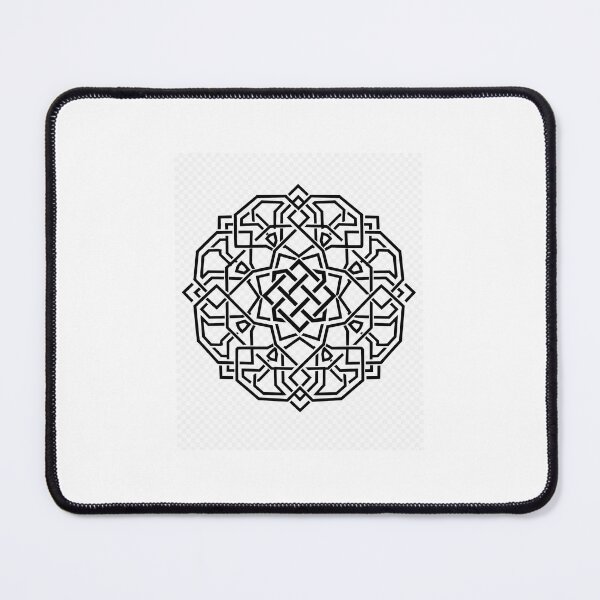 Item preview, Minimalist Seljuk Knot Geometry | Islamic Geometric Pattern | Black & White Vector designed and sold by DesertInkArt.