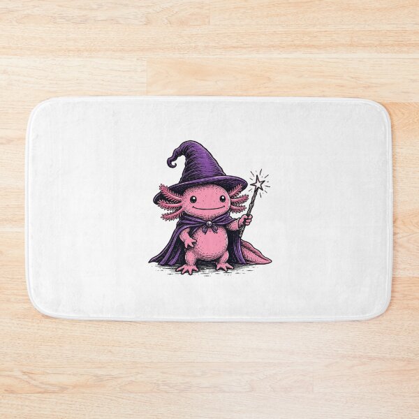 Item preview,   Halloween Axolotl  Wizard in Purple Hat and Wand Cute Magic Fantasy designed and sold by SOUFIANE1991.