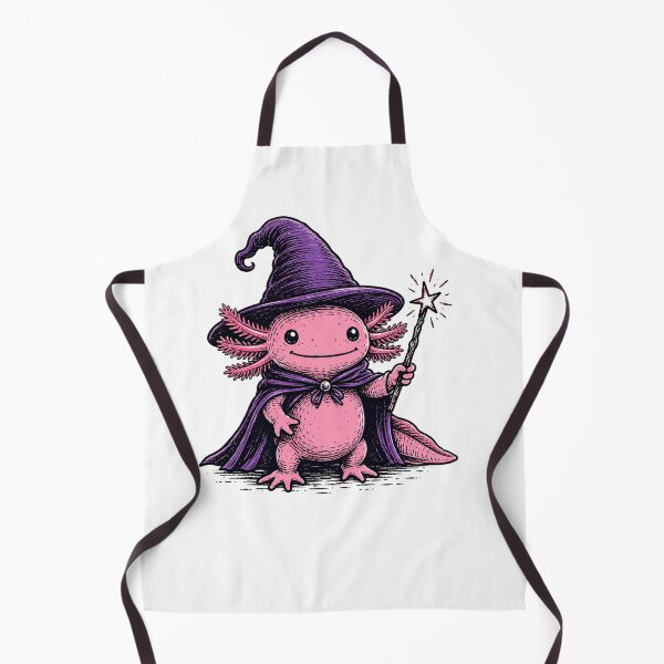 Item preview, Halloween Axolotl Wizard in Purple Hat and Wand Cute Magic Fantasy designed and sold by SOUFIANE1991.