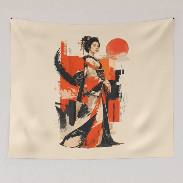 Item preview, Vermilion Poise: Geisha in Red designed and sold by Fregoli 2D.