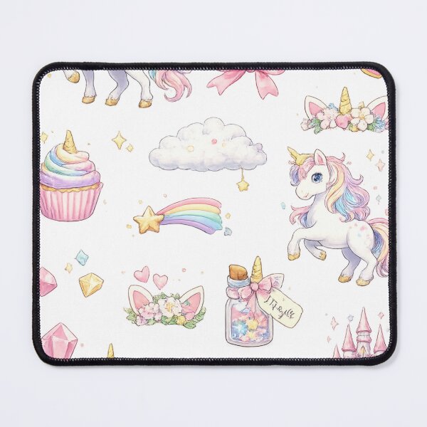 Item preview, Pastel Magical Unicorn Rainbow Floral Castle Aesthetic designed and sold by Rehnair.