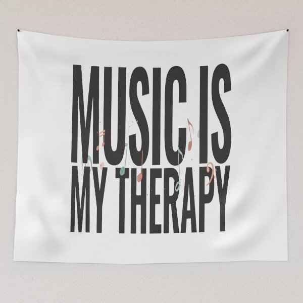 Item preview, Music Is My Therapy – Bold Motivational Music Design designed and sold by Midnight Veil Designs.