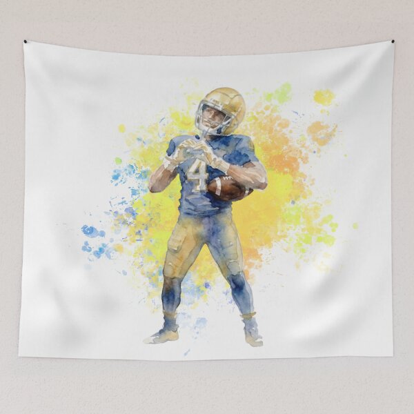 Item preview, American Football Player Watercolor Splatter Art - Jersey #4 designed and sold by Turnersports.