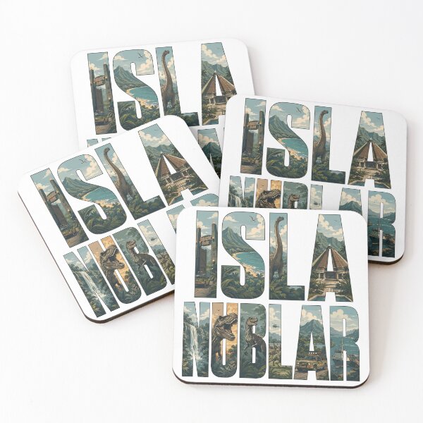 Item preview, Isla Nublar Vintage Travel Poster | Retro Dinosaur Adventure Island designed and sold by Coldink.