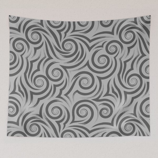 Item preview, ​Monochrome Tribal Swirl Wave Pattern designed and sold by ​Jyoti Digital Artist.
