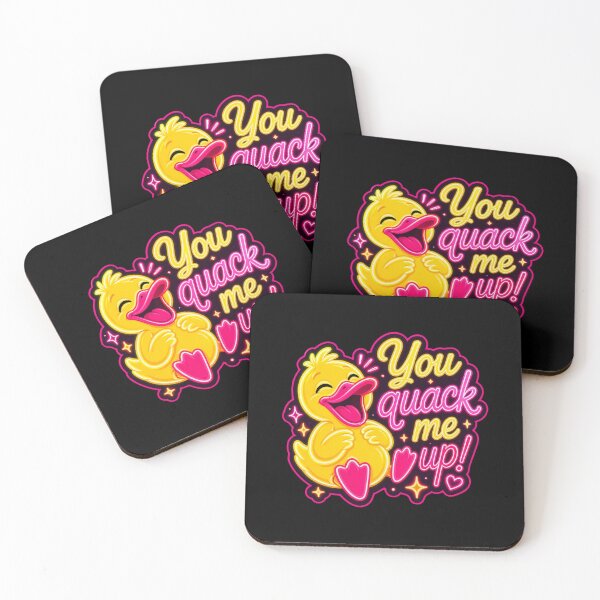 Item preview, You Quack Me Up – Neon Duck Pun Sticker designed and sold by Cerys-GS.
