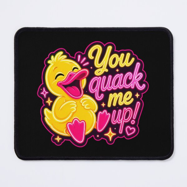 Item preview, You Quack Me Up – Neon Duck Pun Sticker designed and sold by Cerys-GS.