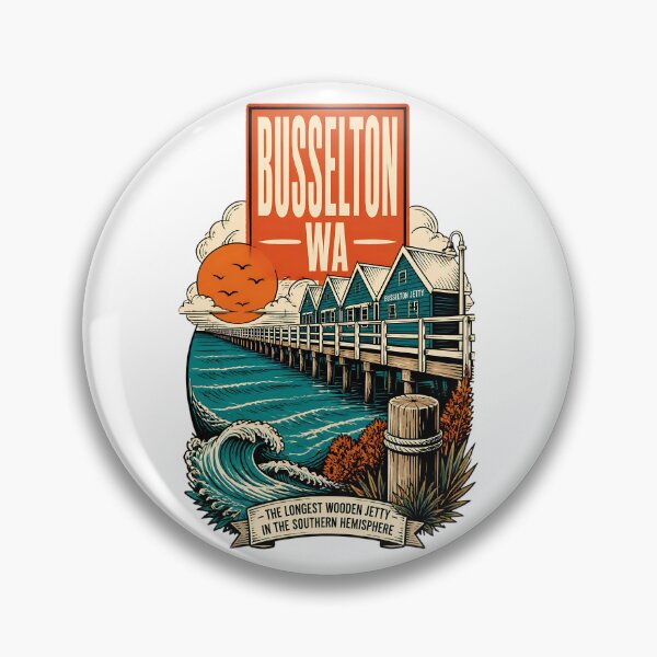 Item preview, Busselton Western Australia Vintage Travel Poster designed and sold by TravelersGems.