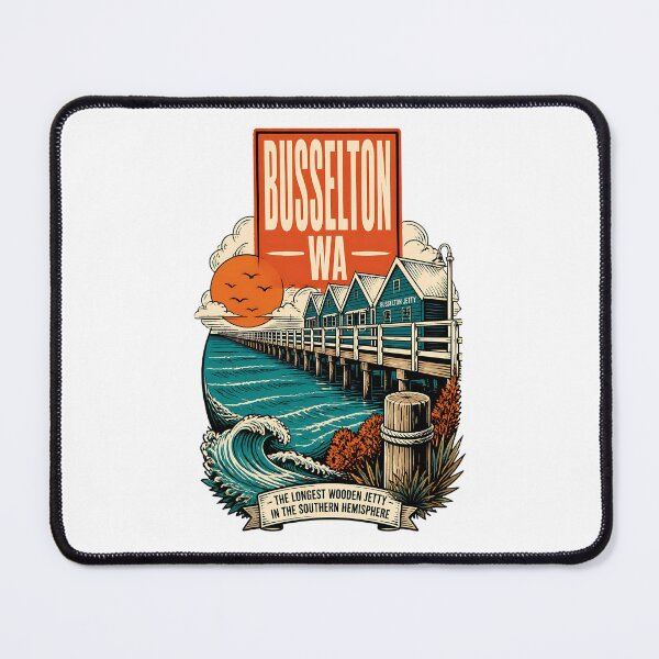 Item preview, Busselton Western Australia Vintage Travel Poster designed and sold by TravelersGems.